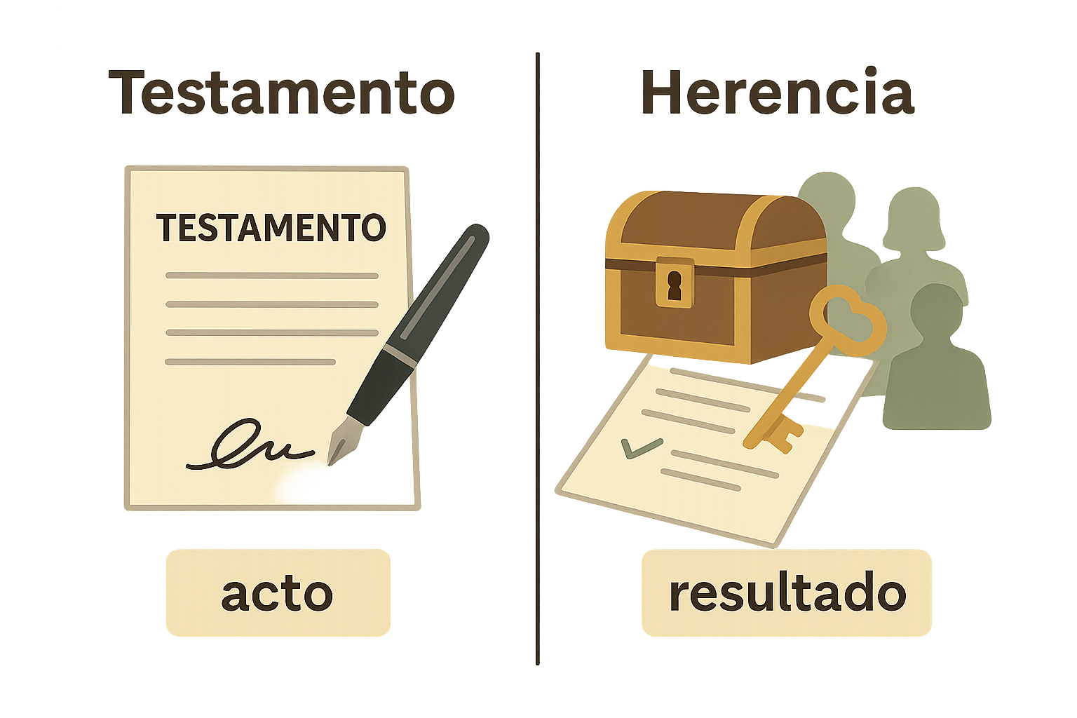 Diferencia entre testamento y herencia: lo que debes saber
